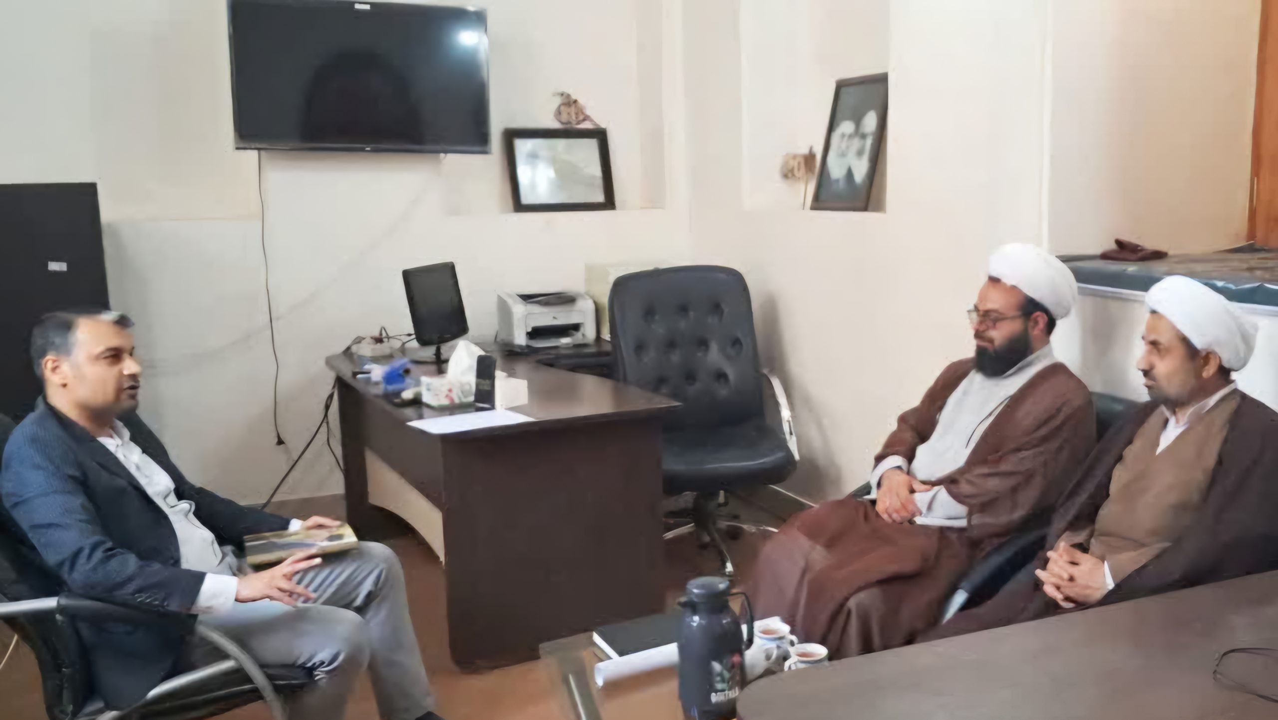  دیدار رئیس اداره تبلیغات اسلامی تنگستان با رئیس میراث فرهنگی شهرستان